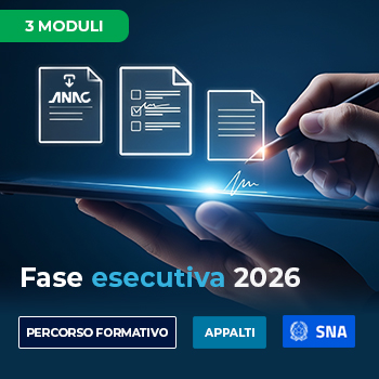 Corso fase esecutiva 2026 - Certificato SNA e valido per la qualificazione delle stazioni appaltanti